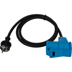 Protec - Prolongateur Schuko cee P17 1,5m IP44 - Noir/Bleu