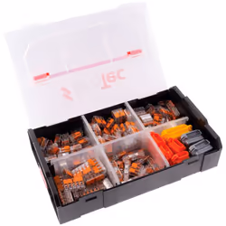 Caractéristiques de la mini valise de rangement bornes de connexion électriques In Line + Gelbox - Protec : Modèle : valisett ...