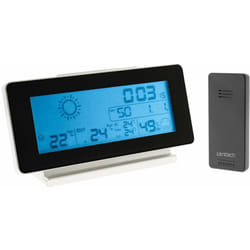 Zenitech - Station météo Noir et Blanc avec capteur sans fil (IP44)