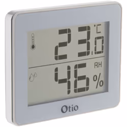 Caractéristiques du thermomètre hygromètre écran LCD blanc - Otio : Modèle : thermomètre hygromètre Couleur(s) : blanc Utilis ...