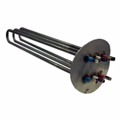 Résistance thermoplongeuse triphasé, tout courant THERMOR - 5000W - 230/400V - Bride galbée - Longueur de résistance : 38 cm  ...