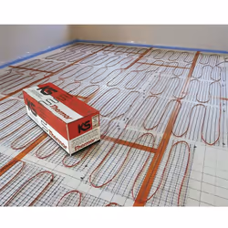 Kit plancher chauffant électrique en double conducteur blindé, largeur de trame 85 cm