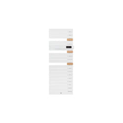 Sèche-serviettes soufflant Thermor ALLURE 3 classique 1750W (750+1000) mât à gauche avec entretoises en chêne clair - 483244