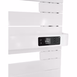 RADIATEUR SÈCHE-SERVIETTES CLASSIQUE MAT À DROITE AVEC SOUFFLERIE 1500W BLANC BRILLANT THERMOR 483251Radiateur sèche-serviett ...