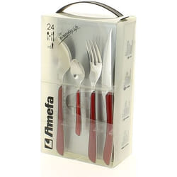 Amefa Set de coutellerie 24 pcs Eclat Rouge