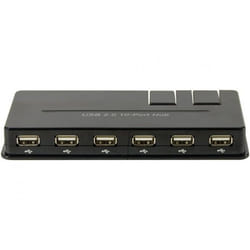 CUC Exertis Connect 21180 hub & concentrateur USB 2.0 480 Mbit/s Noir