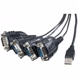 CUC Exertis Connect 040344, Noir, 1,3 m, USB Type-A, DB-9, Mâle, Mâle