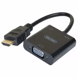 CUC Exertis Connect 051248, 0,15 m, VGA (D-Sub), HDMI Type A (Standard), Mâle, Femelle, Or
