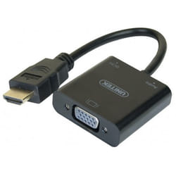 CUC Exertis Connect 051248 câble vidéo et adaptateur 0,15 m VGA (D-Sub) HDMI Type A (Standard) Noir