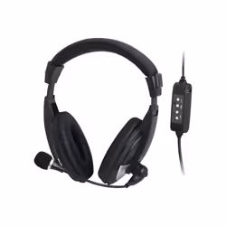 Dacomex 059821, Avec fil, Bureau/Centre d'appels, 20 - 20000 Hz, Casque, Noir