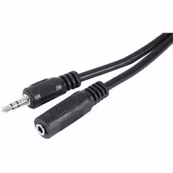 Dexlan 3.5mm M/F 15m, 3,5mm, Mâle, 3,5mm, Femelle, 15 m, Noir