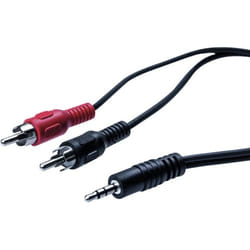 EXC 108549 câble audio 3 m 3,5mm 2 x RCA Noir