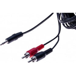 EXC 108561 câble audio 5 m 2 x RCA 3,5mm Noir