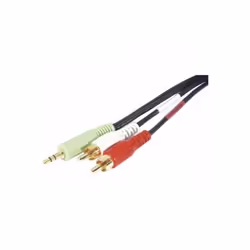 EXC 108803, 3,5mm, Mâle, 2 x RCA, Mâle, 10 m, Noir