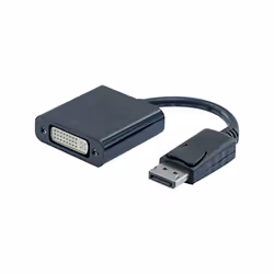 Connect 127426, 0,09 m, DisplayPort, DVI-D, Mâle, Femelle, Noir