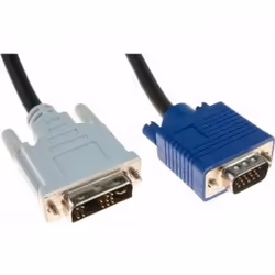 Hypertec 127711-HY, 3 m, DVI-A, VGA (D-Sub), Mâle, Mâle, Noir, Bleu, Blanc