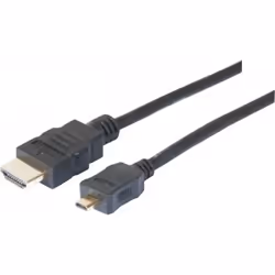 Tecline 128495, 2 m, HDMI Type A (Standard), HDMI Type D (Micro), Noir