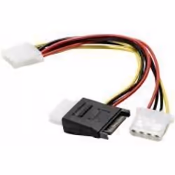 Câble en Y - ABIX - SATA vers Molex - 15 m - 3 connecteurs Femelle MOLEX - Connecteur SATA Male 15 points