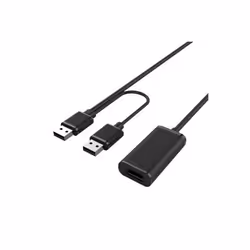 Hypertec 149221-HY, 20 m, USB A, 2 x USB A, USB 2.0, Noir