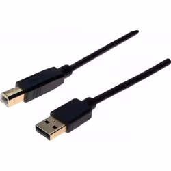 Hypertec 532432-HY, 3 m, USB A, USB B, USB 2.0, Noir