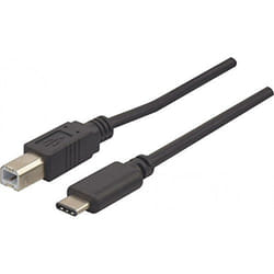 Connect 150304 câble USB 1 m USB 2.0 USB B USB C Noir