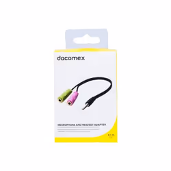 Dacomex 199007 câble audio 3,5mm Noir, Vert, Rose