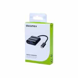 Dacomex 199014 câble vidéo et adaptateur 0,09 m VGA (D-Sub) USB Type-C Noir