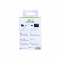 Dacomex 199014 câble vidéo et adaptateur 0,09 m VGA (D-Sub) USB Type-C Noir