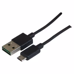 Dacomex 199029, 2 m, USB A, Micro-USB B, USB 2.0, 480 Mbit/s, Noir