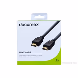 Dacomex High Speed HDMI Kabel mit Ethernet 4K vergoldet St. A A schwarz - Kabel - Digital/Display/Video, 3 m, HDMI Type A (St ...