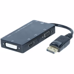Dacomex 199058, 0,23 m, DisplayPort, DVI-D + VGA (D-Sub) + HDMI, Mâle, Femelle, Droit