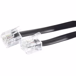 Dacomex 220867, 2 m, RJ11, RJ11, Noir, Mâle, Mâle