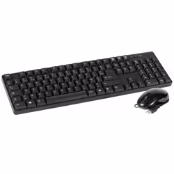 Dacomex 225110, Avec fil, USB, Clavier à membrane, AZERTY, Noir, Souris incluse