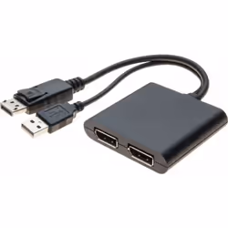 Hypertec 250201-HY, DisplayPort, 2x DisplayPort, Noir, Plastique, 4K Ultra HD, 0,1 m