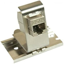 Support 1 port keystone - DEXLAN - Rail DIN - Métallique - RJ45 - Prise en charge Keystone