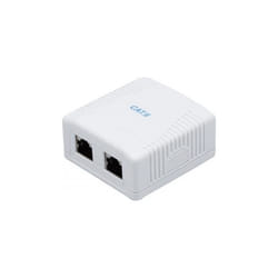 Boîtier mural 2 ports RJ45 CAT 6 STP