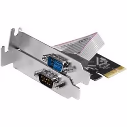 Dexlan 306591, PCIe, Série, Profil bas, RS-232, Noir, 16 o