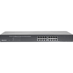 Dexlan 317076 commutateur réseau Non-géré Fast Ethernet (10/100) Connexion Ethernet, supportant l'alimentation via ce port (PoE) 19U Noir