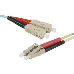 Connect 391660 câble de fibre optique 1 m SC LC OM4 Couleur aqua
