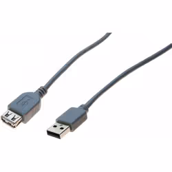 EXC 532404, 0,6 m, USB A, USB A, USB 2.0, 480 Mbit/s, Noir, Gris