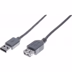 Hypertec 532414-HY, 3 m, USB A, USB A, USB 2.0, 480 Mbit/s, Gris