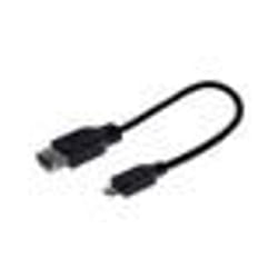 Cordon OTG USB 2.0 micro B / type A (male-femelle) noir - 021m