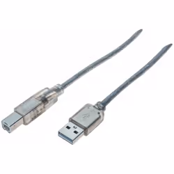 EXC 532424, 1,8 m, USB A, USB B, USB 2.0, Translucide