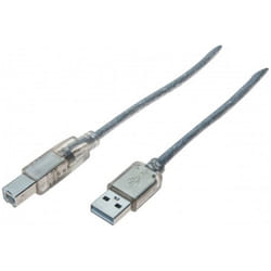 EXC 532424 câble USB 1,8 m USB 2.0 USB A USB B Translucide