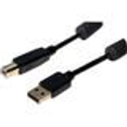Cordon USB 2.0 type A / B avec ferrites noir - 30 m