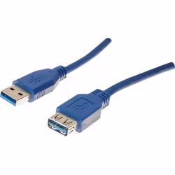 Hypertec 532478-HY, 1 m, USB A, USB A, USB 3.2 Gen 1 (3.1 Gen 1), 5000 Mbit/s, Bleu