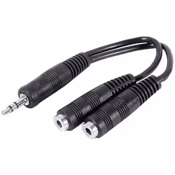 Dexlan 3.5mm, 3,5mm, Mâle, 3,5mm, Femelle, 0,15 m, Noir