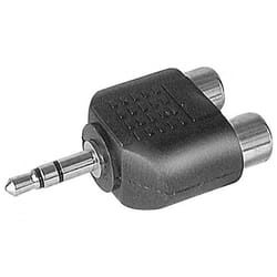 EXC 720140 changeur de genre de câble 3.5-mm Jack 2 x RCA Noir