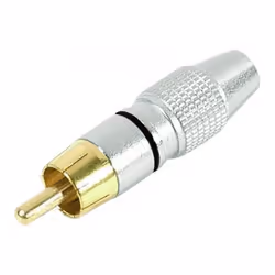 EXC 720160, RCA, Or, Métallique, Mâle, Droit, Métal, Or
