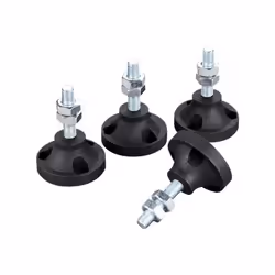 EXC 755135, Pied d’étagère, Noir, 4U-20U Eco, 4 pièce(s)